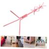 Cabilock Iron Coat Stand Tree Branch Hanger Hooks Pink Clothes Organizer Rack for Entryway Bedroom Bathroom for Hats Bags and Scarves view 4