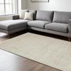 10' X 13' Ivory Beige Taupe and Tan Geometric Power Loom Stain Resistant Area Rug with Fringe view 1