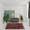 8' X 10' Red and Gold Oriental Power Loom Stain Resistant Area Rug view 2