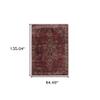 8' X 10' Red and Gold Oriental Power Loom Stain Resistant Area Rug view 3
