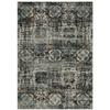 10' X 13' Ivory Charcoal Grey Blue Rust Gold and Brown Oriental Power Loom Stain Resistant Area Rug view 1