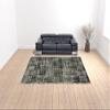 10' X 13' Ivory Charcoal Grey Blue Rust Gold and Brown Oriental Power Loom Stain Resistant Area Rug view 2