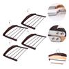 DOITOOL 4pcs Multi Non- Wooden Pants Hanger Organizer for Clothes Drying Space Saving Design for Trousers Scarves and Accessories Natural Wood Construction view 2