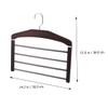 DOITOOL 4pcs Multi Non- Wooden Pants Hanger Organizer for Clothes Drying Space Saving Design for Trousers Scarves and Accessories Natural Wood Construction view 4