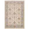 10' X 13' Ivory and Blue Oriental Power Loom Stain Resistant Area Rug with Fringe view 1