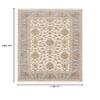10' X 13' Ivory and Blue Oriental Power Loom Stain Resistant Area Rug with Fringe view 3