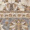 10' X 13' Ivory and Blue Oriental Power Loom Stain Resistant Area Rug with Fringe view 4
