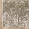 6' X 9' Ivory Grey Tan Brown and Beige Abstract Power Loom Stain Resistant Area Rug view 4