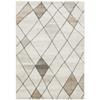 10' X 13' Beige Grey Tan and Brown Geometric Power Loom Stain Resistant Area Rug view 1