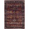 9' X 12' Red Purple Gold and Grey Oriental Power Loom Stain Resistant Area Rug view 1
