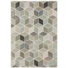 10' X 13' Beige Brown Grey Tan Sage and Pale Blue Geometric Power Loom Stain Resistant Area Rug view 1