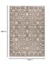 10' X 13' Grey and Ivory Oriental Power Loom Stain Resistant Area Rug with Fringe view 3