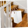 CAXUSD Foldable Stair Storage Basket, Light Grey, 20"L x 12"W x 14"H view 4