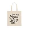 Inspirational Redeemed Christians Prideful Catholic Love Motivating Christianity Appreciation Uplifting Pun Canvas Tote Bag Natural/One size view 1