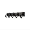 FantasHome 15" Wall Mounted Metal Hook Rack with 5 Hooks - Black view 1