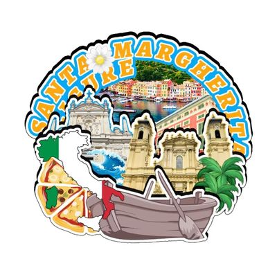 Santa Margherita Ligure Liguria Italy Fridge Magnet Wooden Magnet Art Souvenirs Creative Collection Handmade Travel Home Office Gifts Landscape Refrigerator Decor 2778