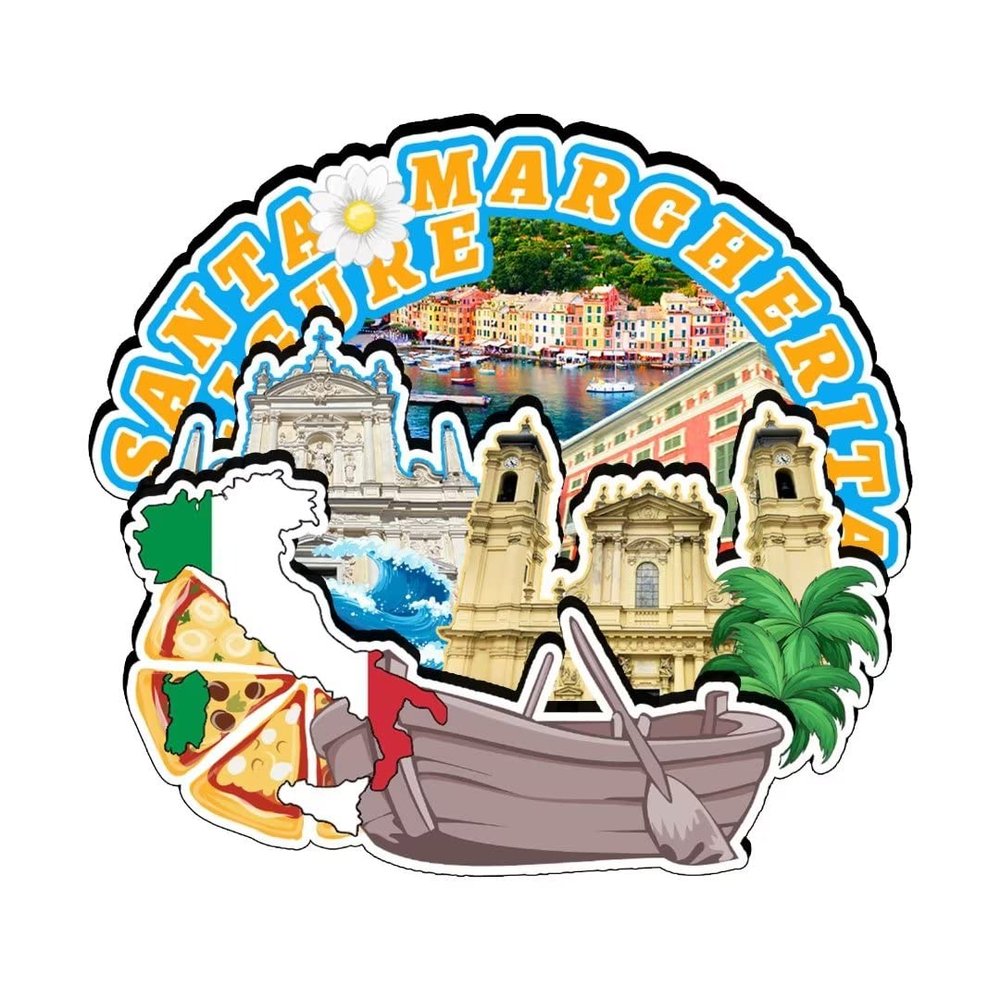 Santa Margherita Ligure Liguria Italy Fridge Magnet Wooden Magnet Art Souvenirs Creative Collection Handmade Travel Home Office Gifts Landscape Refrigerator Decor 2778