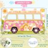 Hippie Bus Photo Prop Groovy Birthday Party Decorations Large Fabric Groovy Van Prop Hippie Selfie Frame Backdrop Background Banner Birthday Supplies Retro Daisy 60s 70s Party Favors 65.8 x 35.4 Inch view 2