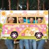 Hippie Bus Photo Prop Groovy Birthday Party Decorations Large Fabric Groovy Van Prop Hippie Selfie Frame Backdrop Background Banner Birthday Supplies Retro Daisy 60s 70s Party Favors 65.8 x 35.4 Inch view 4