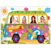 60's Hippie Bus Photo Prop 60s Party Decorations Large Fabric Retro Groovy Van Prop Hippie Selfie Frame Backdrop Background Banner Birthday Party Supplies Retro 60s 70s Party Favors 65.8 x 35.4 Inch view 1