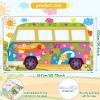 60's Hippie Bus Photo Prop 60s Party Decorations Large Fabric Retro Groovy Van Prop Hippie Selfie Frame Backdrop Background Banner Birthday Party Supplies Retro 60s 70s Party Favors 65.8 x 35.4 Inch view 3