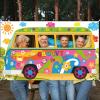 60's Hippie Bus Photo Prop 60s Party Decorations Large Fabric Retro Groovy Van Prop Hippie Selfie Frame Backdrop Background Banner Birthday Party Supplies Retro 60s 70s Party Favors 65.8 x 35.4 Inch view 4