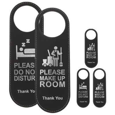 Double-Sided Door Sign 9.44X3.14 Inch Hotel Door Hanger Please do Not Disturb and Please Make up Room Door Signs for Privacy and