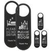 Double-Sided Door Sign 9.44X3.14 Inch Hotel Door Hanger Please do Not Disturb and Please Make up Room Door Signs for Privacy and view 1