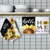 Bencailor 4 Pcs Sunflower Kitchen Towels Welcome to Our Home Hand Dish Towels Flower Floral Fast Drying Absorbent Dishcloths Set Housewarming Gift for Summer Cooking Spring Kitchen Bathroom view 2