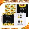 Bencailor 4 Pcs Sunflower Kitchen Towels Welcome to Our Home Hand Dish Towels Flower Floral Fast Drying Absorbent Dishcloths Set Housewarming Gift for Summer Cooking Spring Kitchen Bathroom view 3