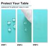 Hiasan 2 Pieces Solid Square Tablecloth - Waterproof and Spillproof Washable Polyester Fabric Table Cloth for Kitchen and Dining Room, Aqua, 60 x 60 Inch view 3