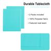 Hiasan 2 Pieces Solid Square Tablecloth - Waterproof and Spillproof Washable Polyester Fabric Table Cloth for Kitchen and Dining Room, Aqua, 60 x 60 Inch view 4