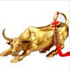 Charging Bull Brass Animal Statue Art Office Bedroom Shelf Shop Desktop Decoration view 1