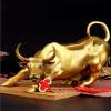 Charging Bull Brass Animal Statue Art Office Bedroom Shelf Shop Desktop Decoration view 2