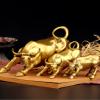 Charging Bull Brass Animal Statue Art Office Bedroom Shelf Shop Desktop Decoration view 4