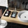 BBK Bathroom Vanity Tray 7.8 in - 2 Pack(Small) Silicone Bathroom Tray for Counter, Perfume Key Trinket Ring Tray, Decor Soap Dispenser Countertop Tray for Kitchen Sink Organization (Black) view 2