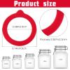 12 Pieces Silicone Jar Gaskets, 3.75 Inches Replacement Rubber Seals Rings Airtight Silicone Gasket Sealing Rings for Mason Canning Jar, Regular Glass Jars (Red) view 3
