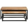 CUMYZO Nesting Coffee Tables 2 pcs Solid Acacia Wood Brown 24.52kg/53.944Ib view 1