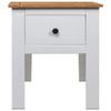 CUMYZO Bedside Cabinet White 18.1"x15.7"x22.4" Pine Panama Range White 6.5kg/14.3Ib view 3