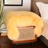 LLB Genuine Sheepskin Area Rug Wool Rug Fur Carpet Fluffy Shaggy Fur Rug for Living Room Kids Bedroom Real Sheepskin Throw Lambskin Rugs Sofa Mat Chair Seat Covers (Yellow, 2 x 3 ft Sheepskin) view 2