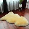 LLB Genuine Sheepskin Area Rug Wool Rug Fur Carpet Fluffy Shaggy Fur Rug for Living Room Kids Bedroom Real Sheepskin Throw Lambskin Rugs Sofa Mat Chair Seat Covers (Yellow, 2 x 3 ft Sheepskin) view 4