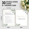Family Feud Baby Shower Game - Pack of 30 Cards, Answer Key, Greenery Decorations, Feud Game Supplies-04 view 2