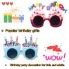 HIPIHOM 6Pcs Birthday Eyewear, Multi Style Creative Glasses Happy Birthday Sunglasses Funny Party Props for Photography Home Party Decoration Supplies view 3