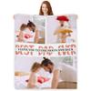 Custom Blanket with Photos Text, Personalized Picture Blankets to Dad Gifts from Daughter Son Wife, Customized Throw Blankets for Dad Grandpa Husband, Gifts for Dad Fathers Day Birthday 50"x60" view 1