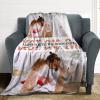Custom Blanket with Photos Text, Personalized Picture Blankets to Dad Gifts from Daughter Son Wife, Customized Throw Blankets for Dad Grandpa Husband, Gifts for Dad Fathers Day Birthday 50"x60" view 2