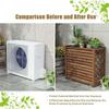 Tall Weatherproof Shutters Central Air Conditioner Covers for Outside Units - Solid Wood Air Conditioner Fence Screen to Hide Outdoor Air Conditioner Unit in Style,105 * 47 * 80cm view 3