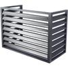 Aluminum Air Conditioning Cover, Air Conditioner Cover,Outdoor aluminum alloy Hidden Air Conditioning Fences Air-conditioning external machine rain-proof protective cover,Grey-Threesides view 1