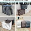 Aluminum Air Conditioning Cover, Air Conditioner Cover,Outdoor aluminum alloy Hidden Air Conditioning Fences Air-conditioning external machine rain-proof protective cover,Grey-Threesides view 3