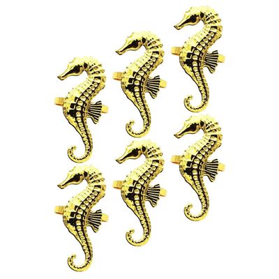6pcs Creative Alloy Napkin Delicate Napkin Holders for Dining Table Decoration for Weddings Parties and Holiday Events Elegant Table Decor for Home and Restaurant