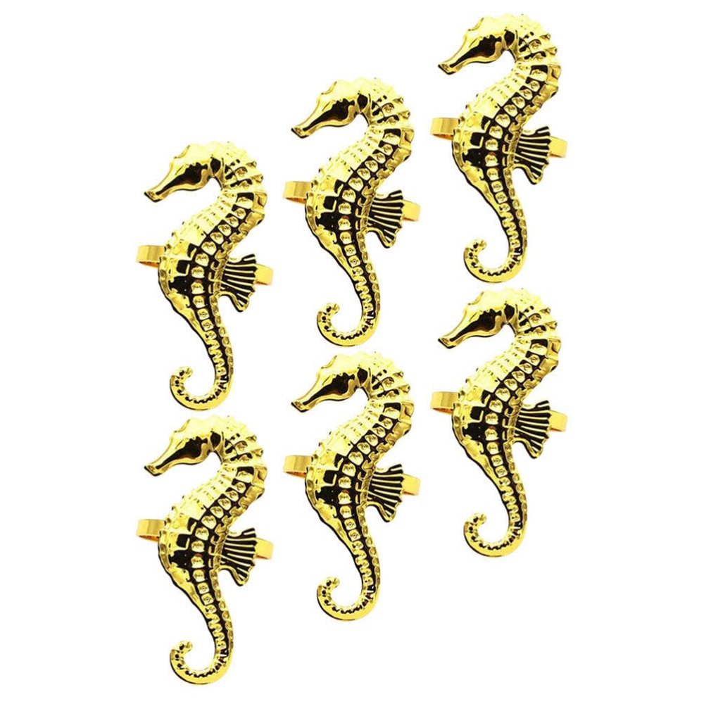 6pcs Creative Alloy Napkin Delicate Napkin Holders for Dining Table Decoration for Weddings Parties and Holiday Events Elegant Table Decor for Home and Restaurant